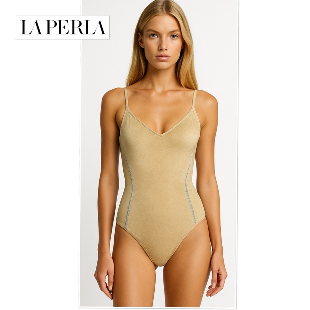 Anna Club By La Perla One Piece Swimsuit Velour Velvet Snake Print